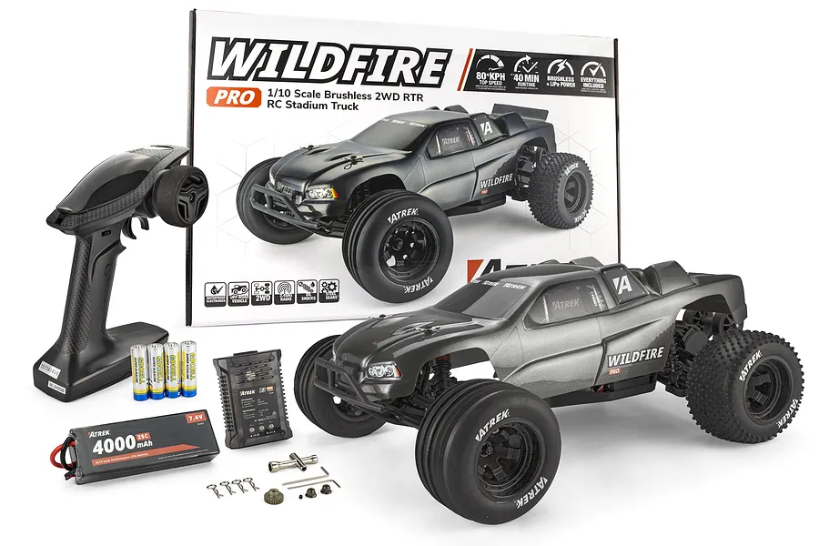 Atrek Wildfire Pro RC Stadium Truck Electric Brushless 2WD 1/10 Scale RTR image 21