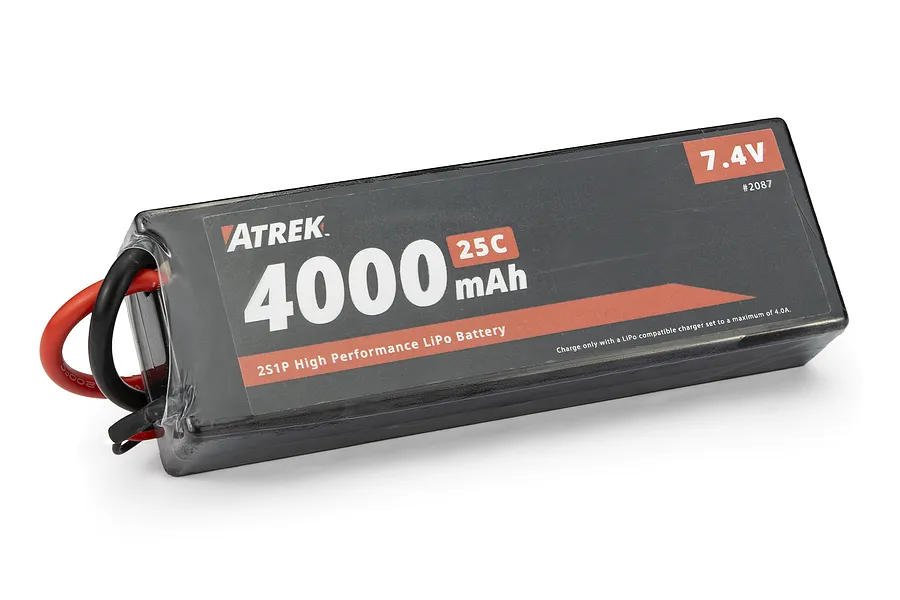Atrek 7.4V 4000mAh 25C 2S Hard Case LiPo Battery image 138226