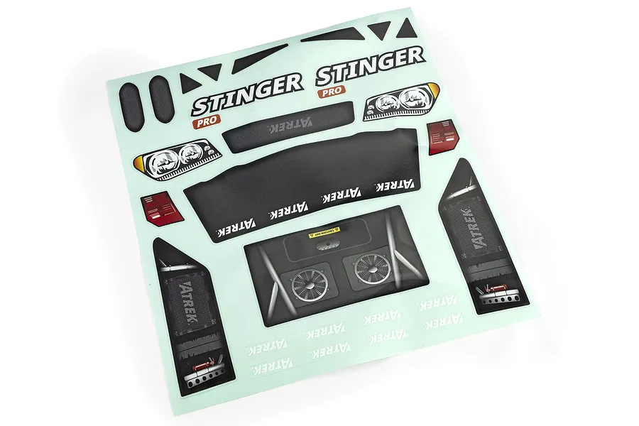 Atrek 1/10 Stinger Pro Short Course Truck Unpainted Body Shell - Clear image 2