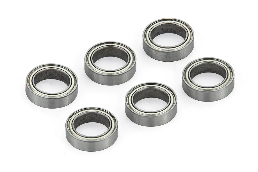 Atrek 10x15x4mm Metal Shielded Ball Bearings 6Pcs image 1