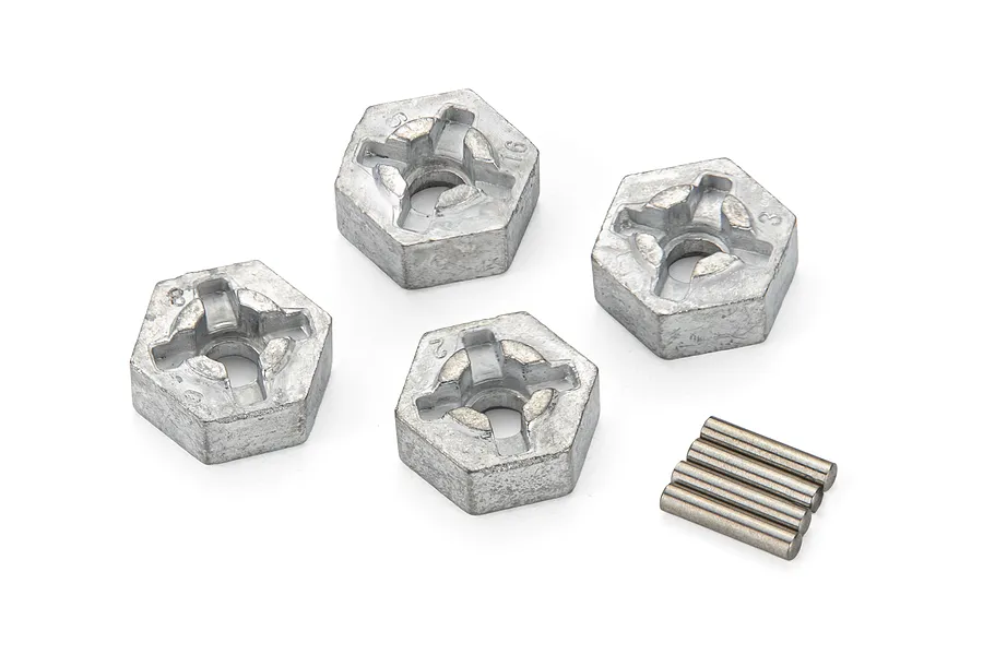 Atrek Metal 12mm Wheel Hexes with Drive Pins 8Pcs image 140541